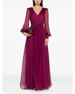 M.Marquise Michaela embellished pleated dress - Pink - サムネイル2