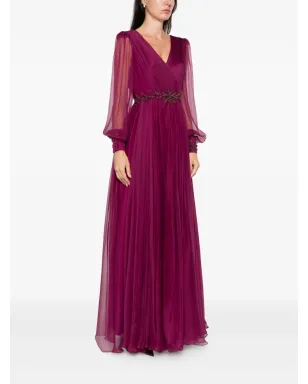 M.Marquise Michaela embellished pleated dress - Pink - サムネイル3