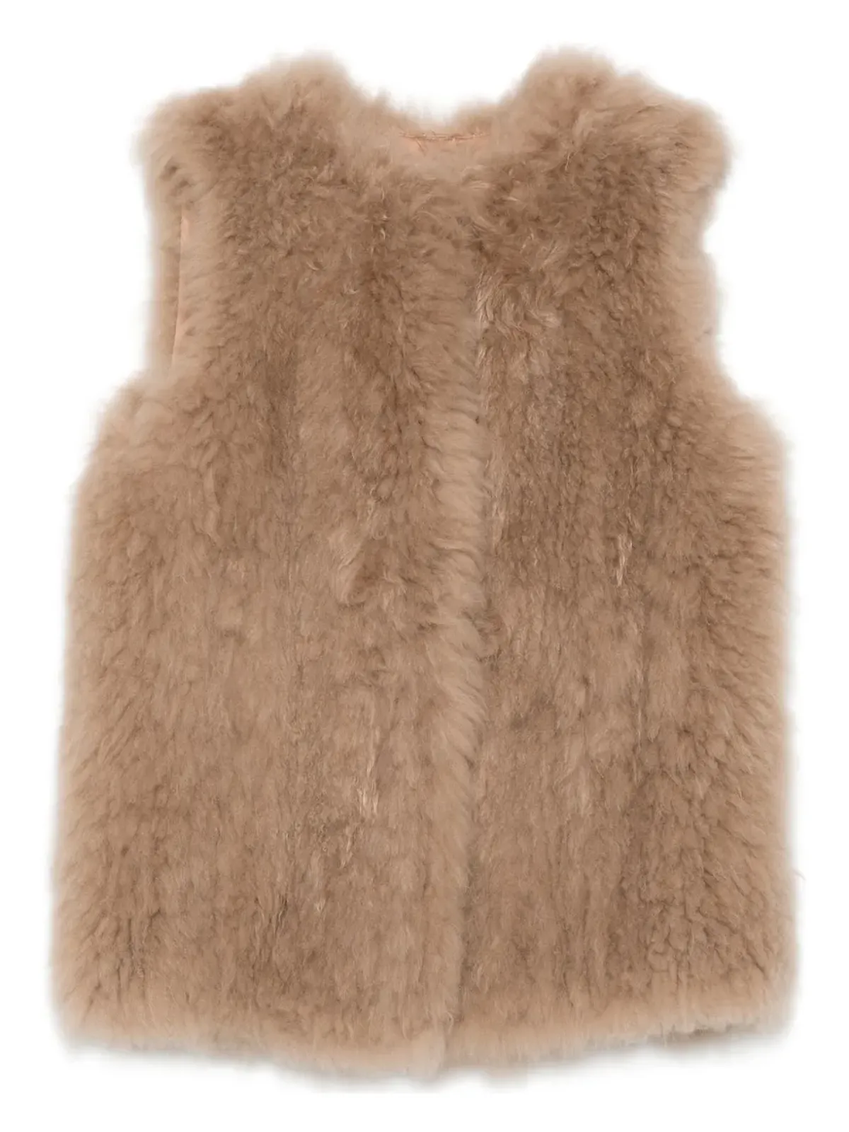Liska sleeveless goat-fur gilet - Neutrals - 画像1