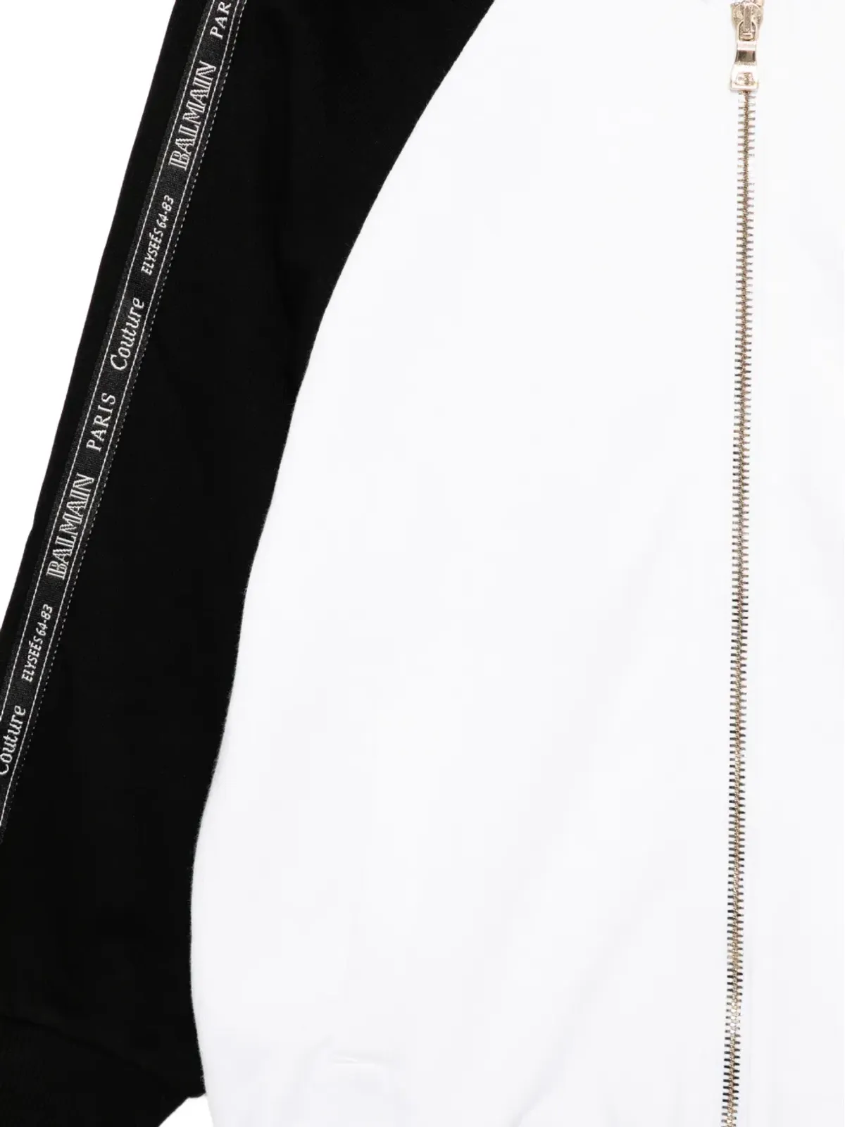 Balmain Kids ロゴ・アップリケ コットン ボンバージャケット - ホワイト - 画像3