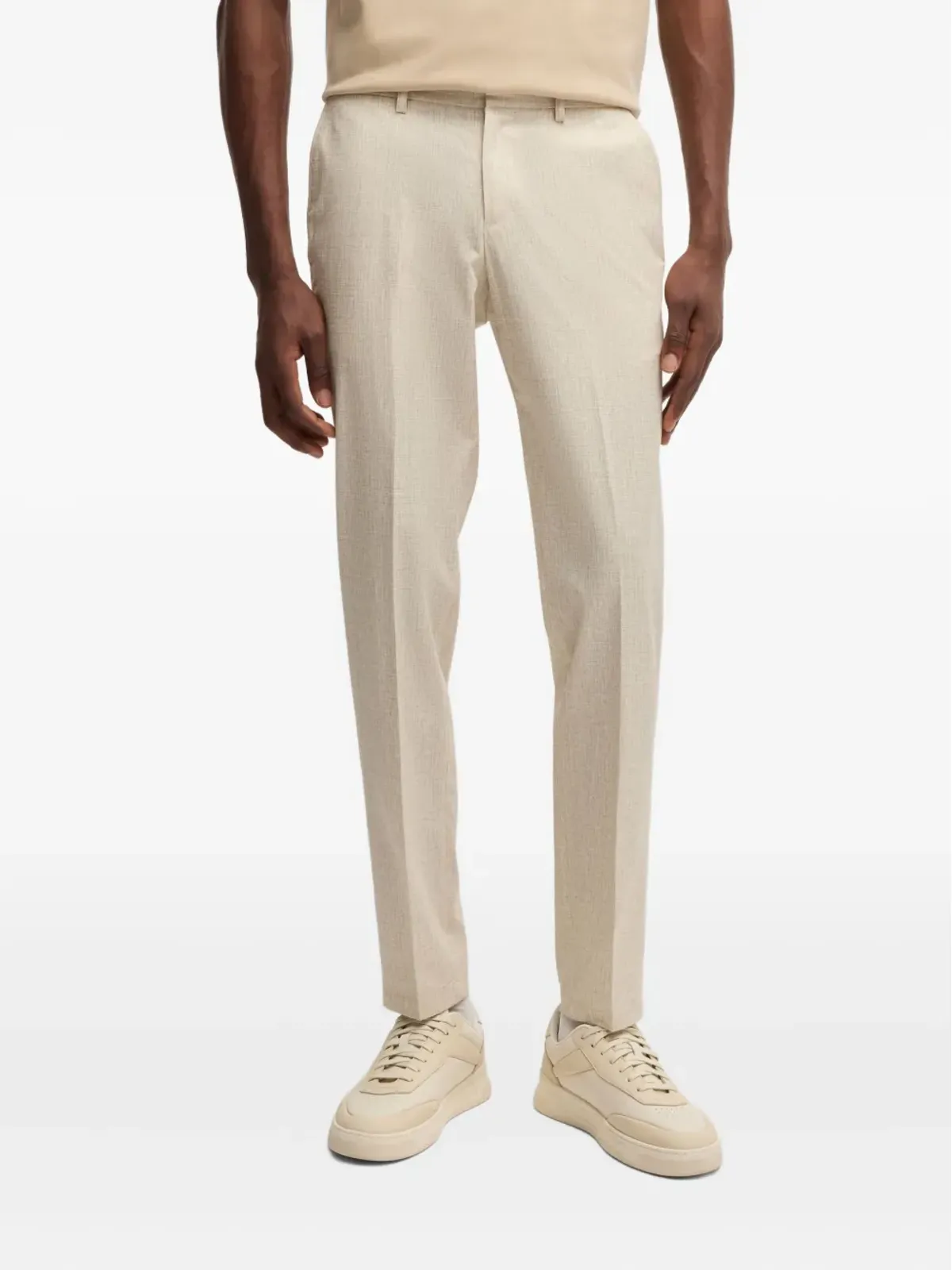 BOSS elasticated-waistband trousers - Neutrals - 画像3