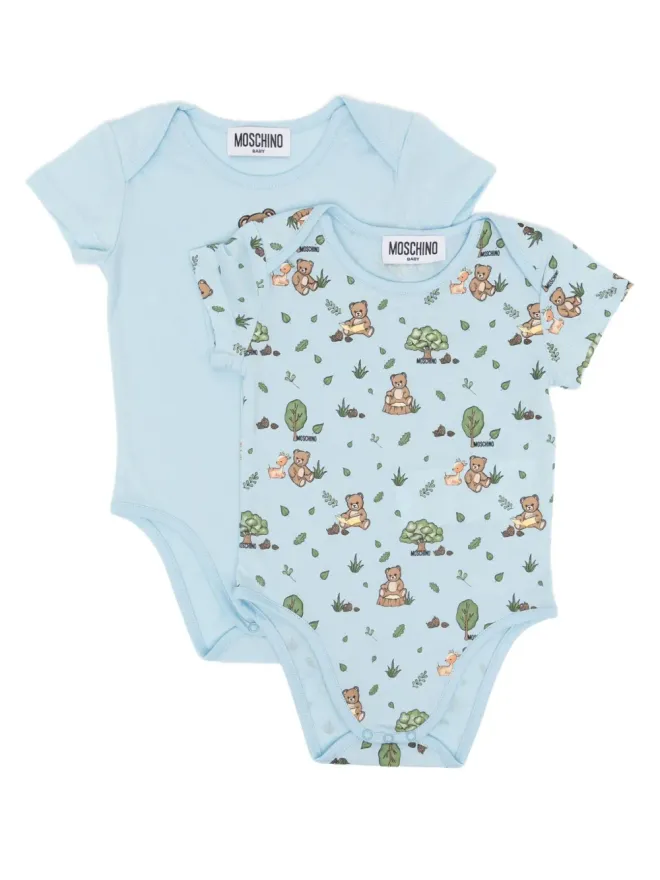 Moschino Kids Moschino Kids テディベア柄ボディスーツ（セット2点） - Blueの商品画像