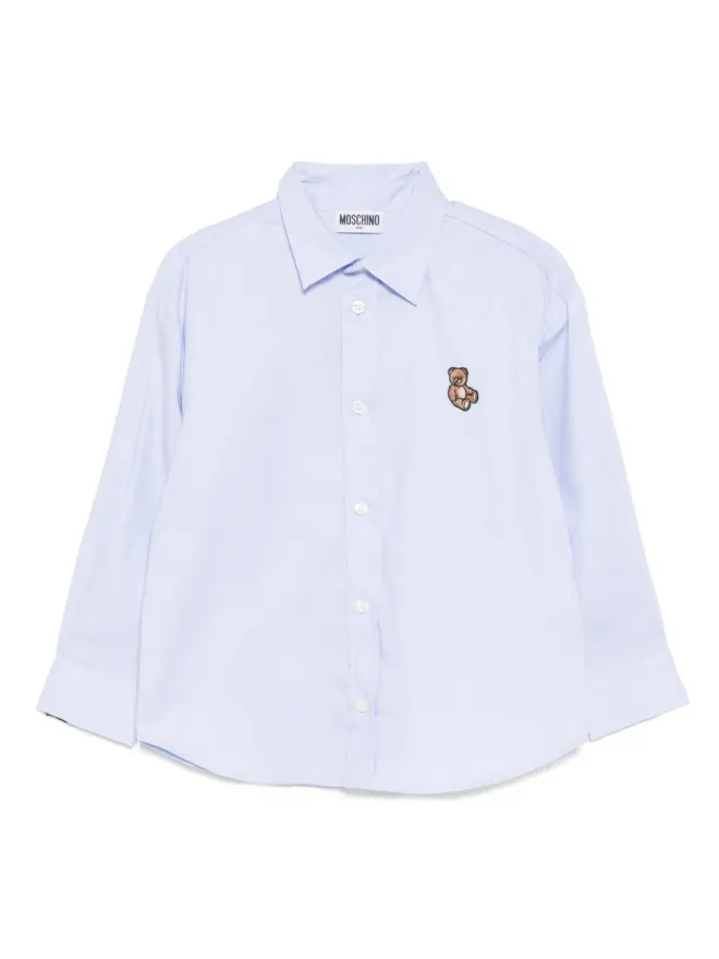 Moschino Kids Moschino Kids ロゴアップリケ コットンシャツの商品画像