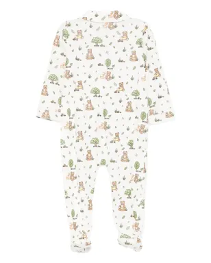Moschino Kids ベアプリント足付きジャンプスーツ - White - サムネイル2