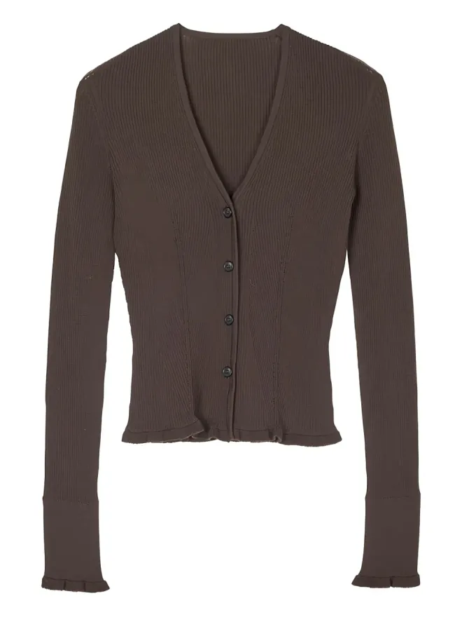 Cecilie Bahnsen Cecilie Bahnsen ベシー ラッフルカーディガン - ブラウンの商品画像