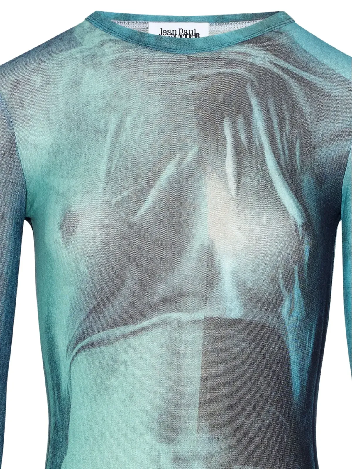 Jean Paul Gaultier 水彩プリント長袖Tシャツ - ブルー - 画像2