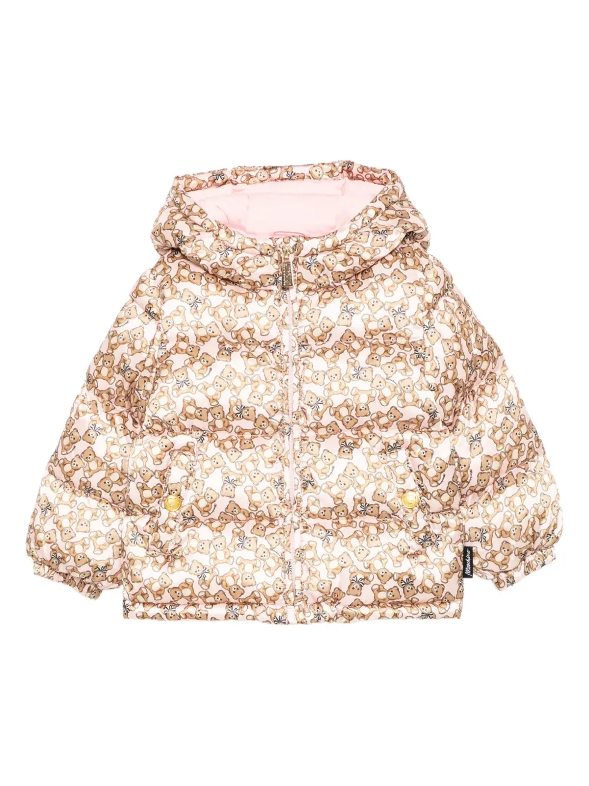 Moschino Kids テディプリントジャケット ピンク - 画像1