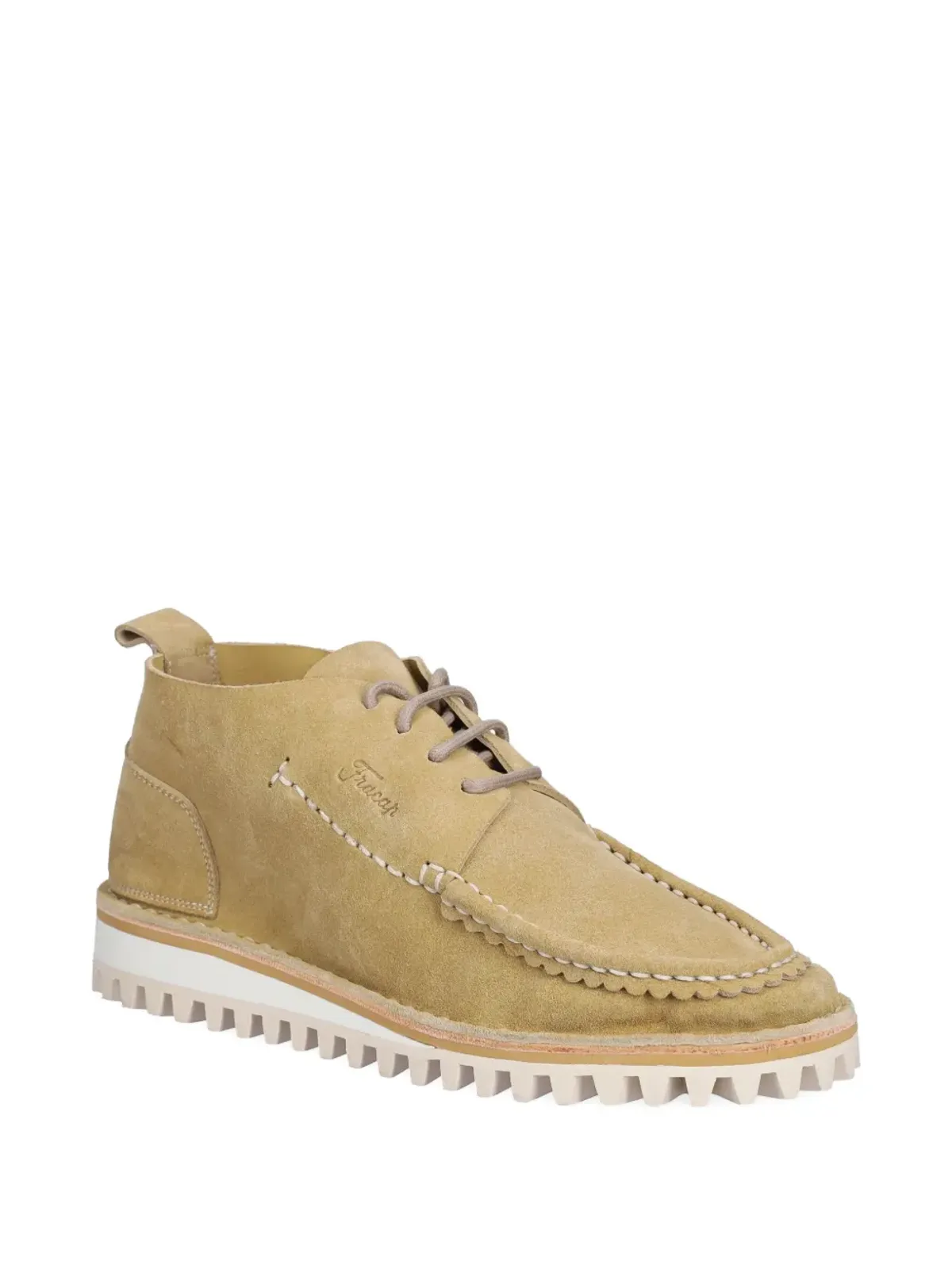 Fracap スエードダービーシューズ（ベージュ系） - 画像2