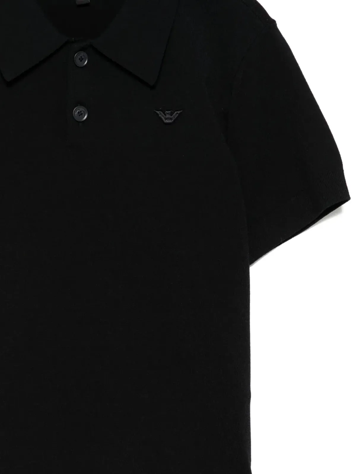 Emporio Armani Kids ロゴ刺繍入りニットポロシャツ - 画像3