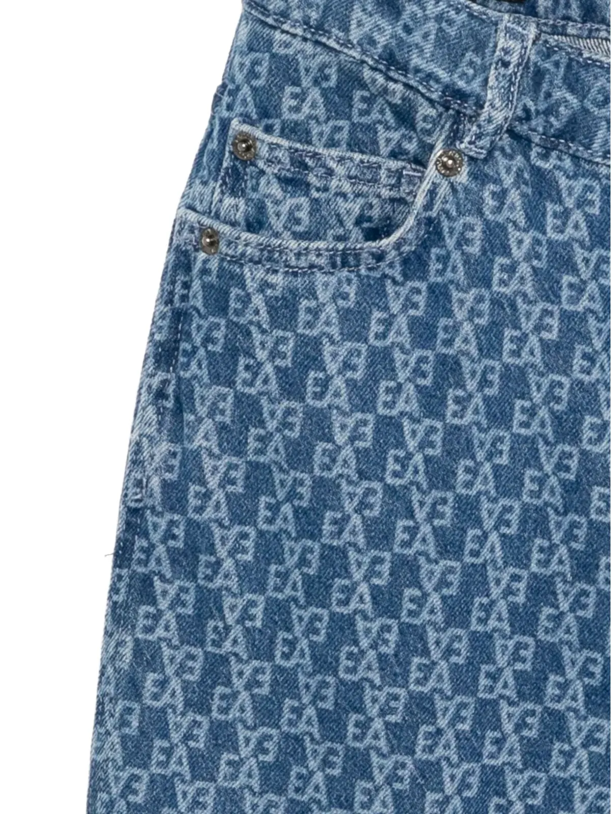 Emporio Armani Kids モノグラムジーンズ - 画像3