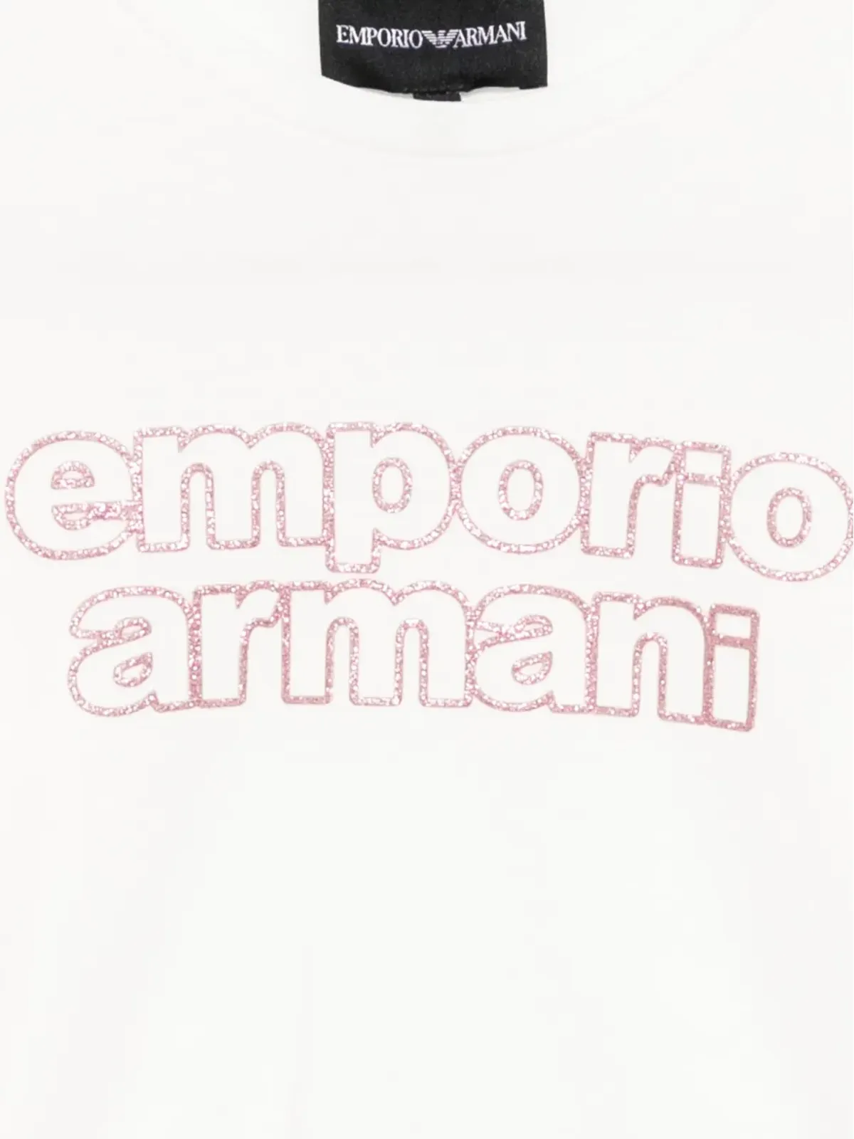 Emporio Armani Kids グリッターロゴプリントTシャツ - White - 画像3