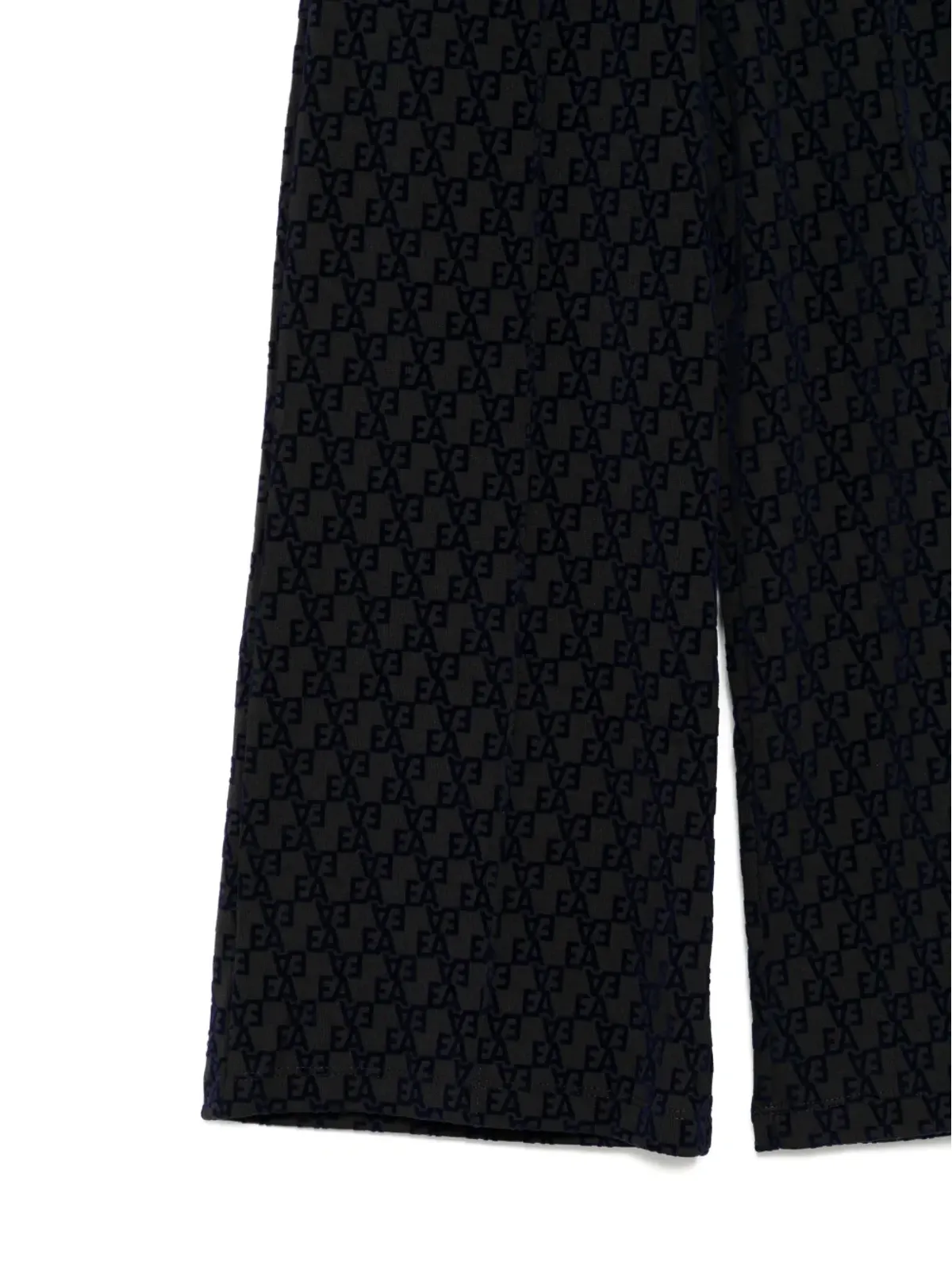 Emporio Armani Kids フロックドロゴ入りジャージートラックパンツ - 画像3