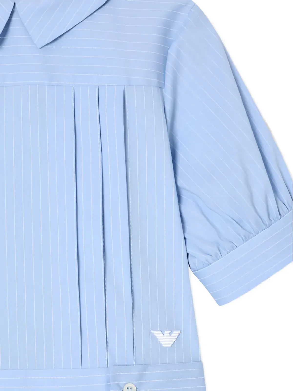 Emporio Armani Kids ピンストライプ柄プリーツドレス - 画像3