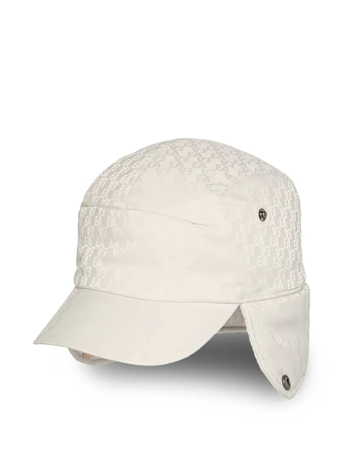 Emporio Armani Kids logo-pattern ear-flaps hat - White - 画像3