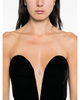 TOM FORD ストラップレス ミディドレス - ブラック - サムネイル5