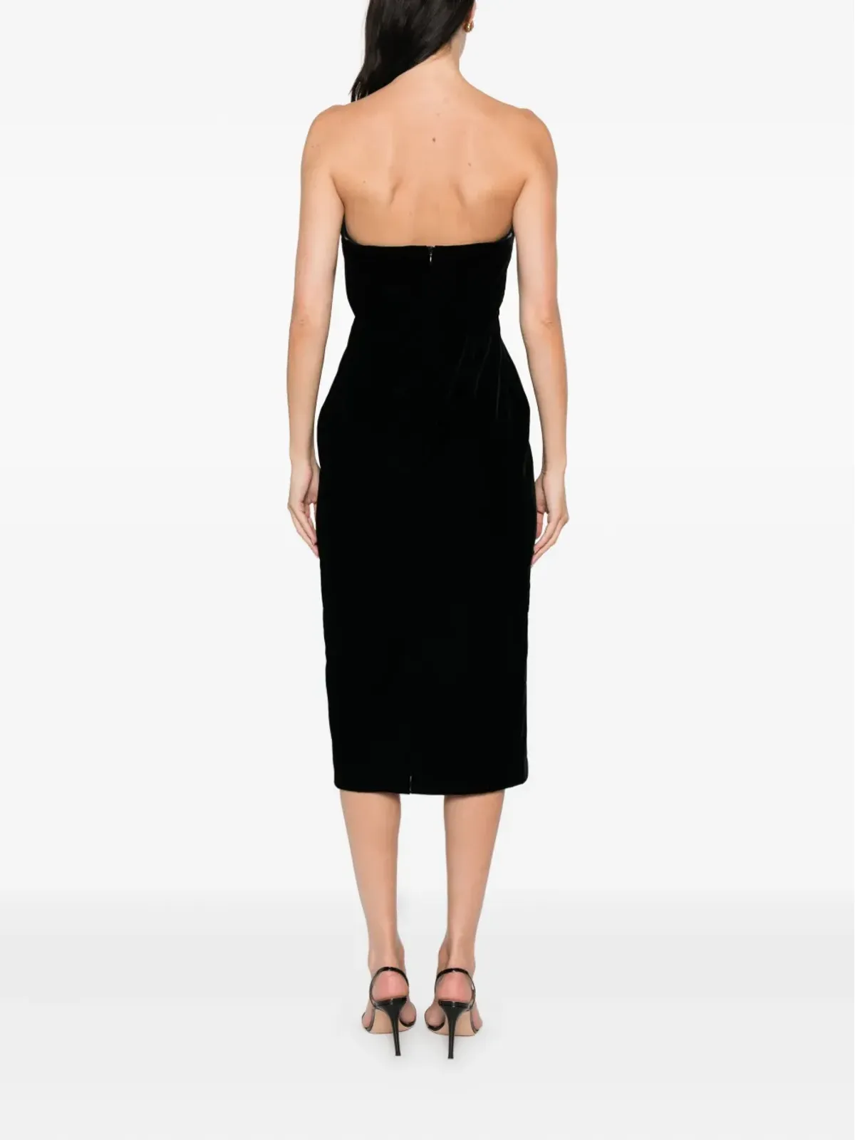TOM FORD ストラップレス ミディドレス - ブラック - 画像4