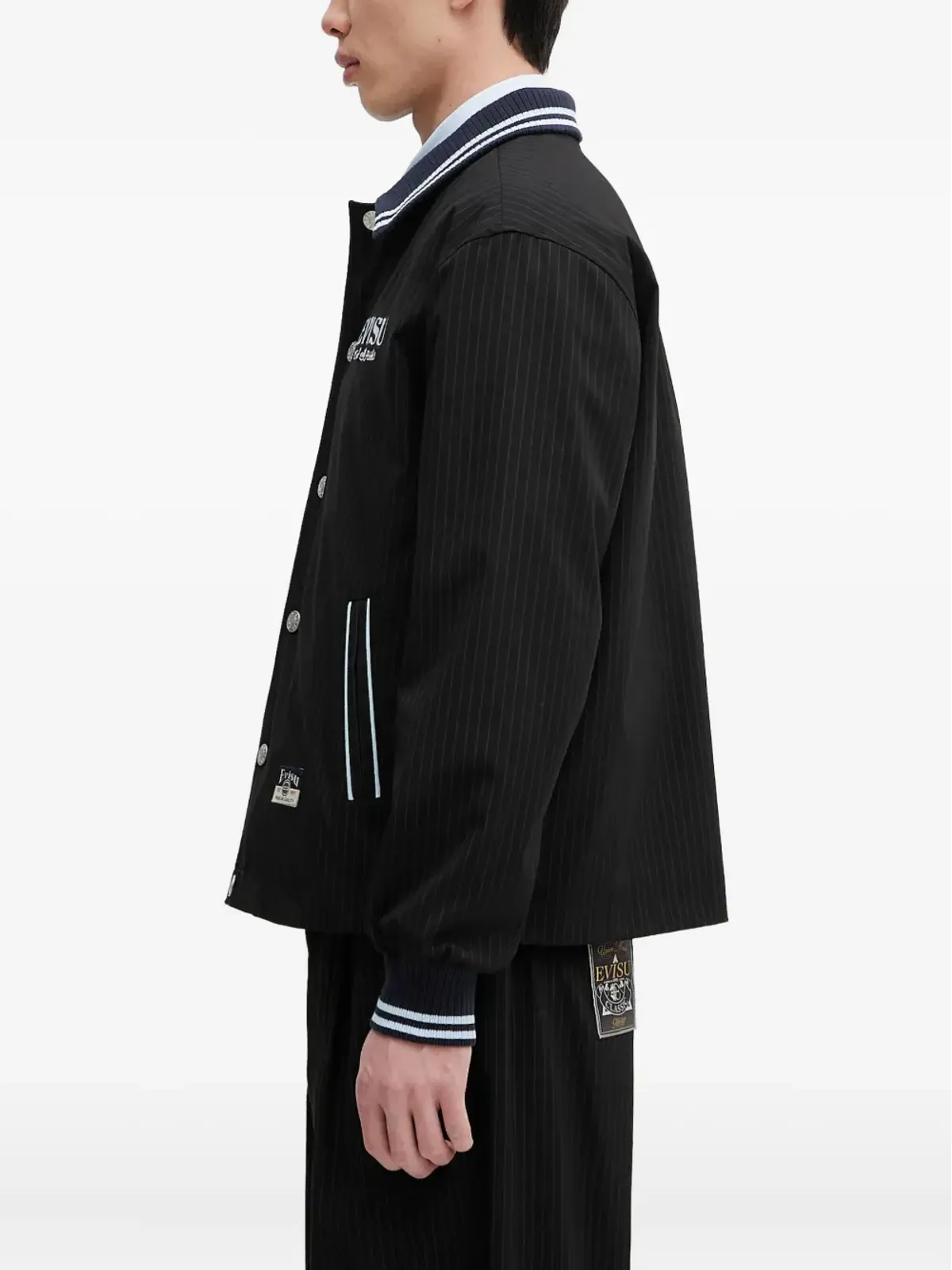 EVISU ピンストライプ ヴァーシティジャケット - 画像2