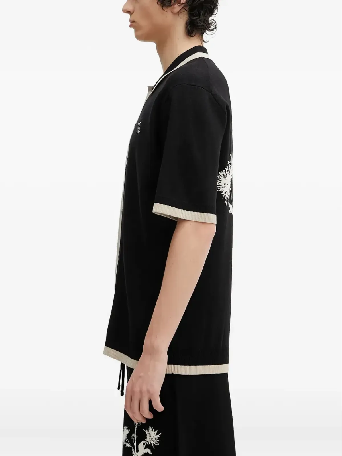 Filling Pieces 花柄プリントのニットシャツ - 画像3