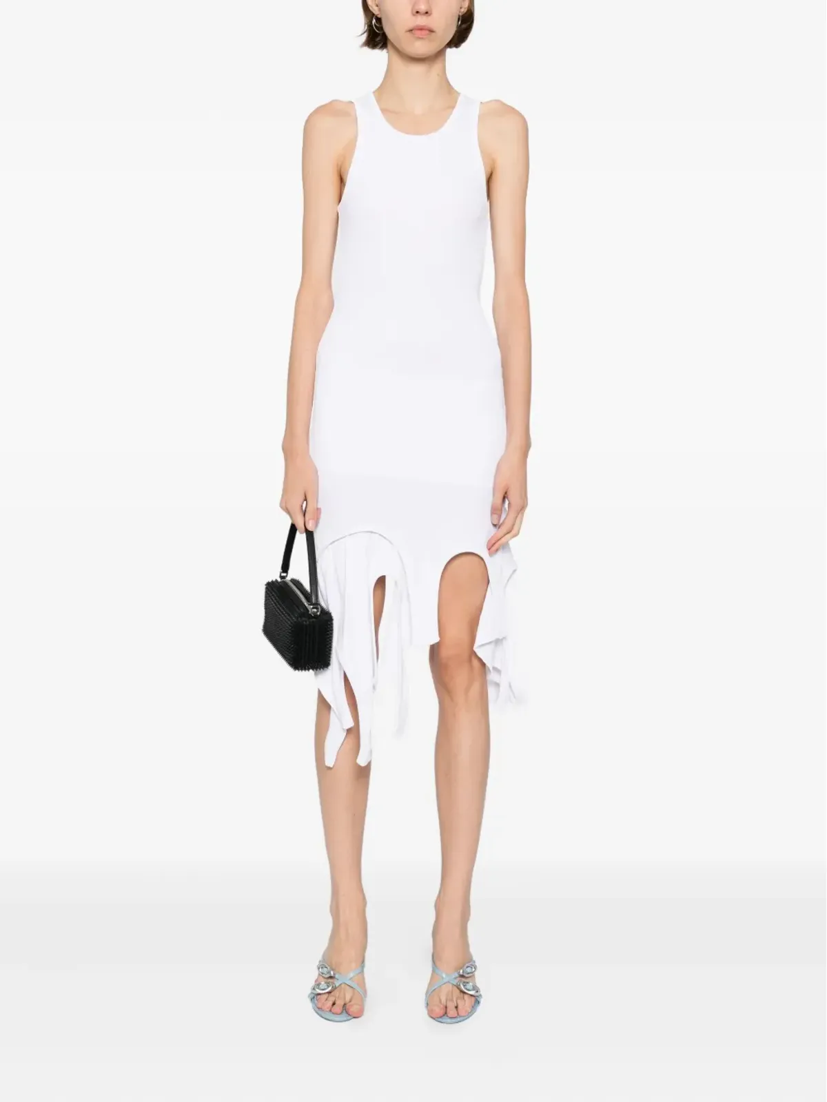 Alexander Wang デコンストラクテッド コットン ミニドレス - White - 画像2