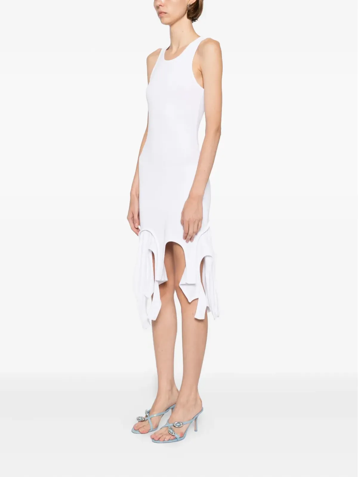 Alexander Wang デコンストラクテッド コットン ミニドレス - White - 画像3