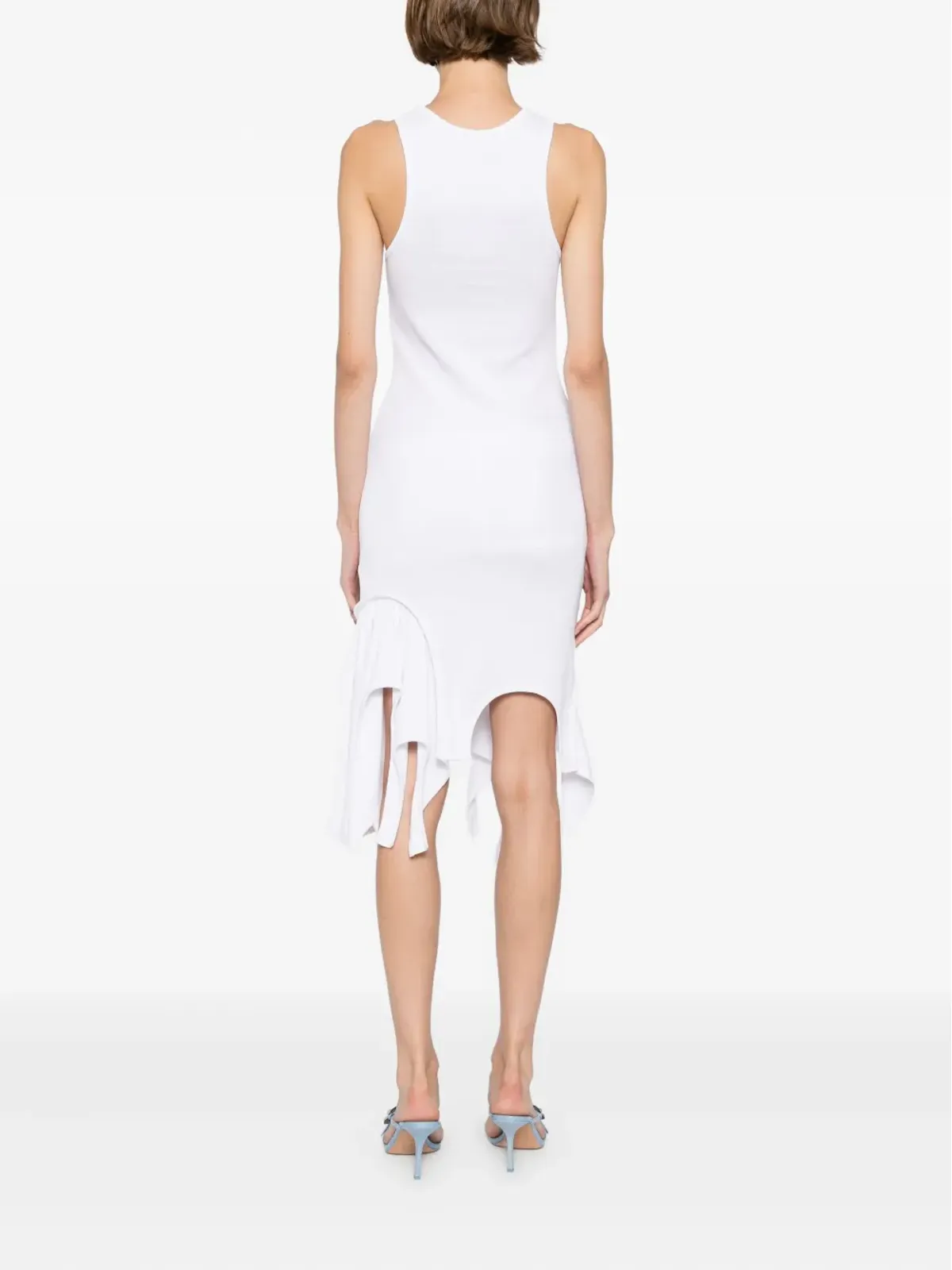Alexander Wang デコンストラクテッド コットン ミニドレス - White - 画像4