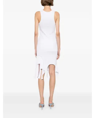 Alexander Wang デコンストラクテッド コットン ミニドレス - White - サムネイル4