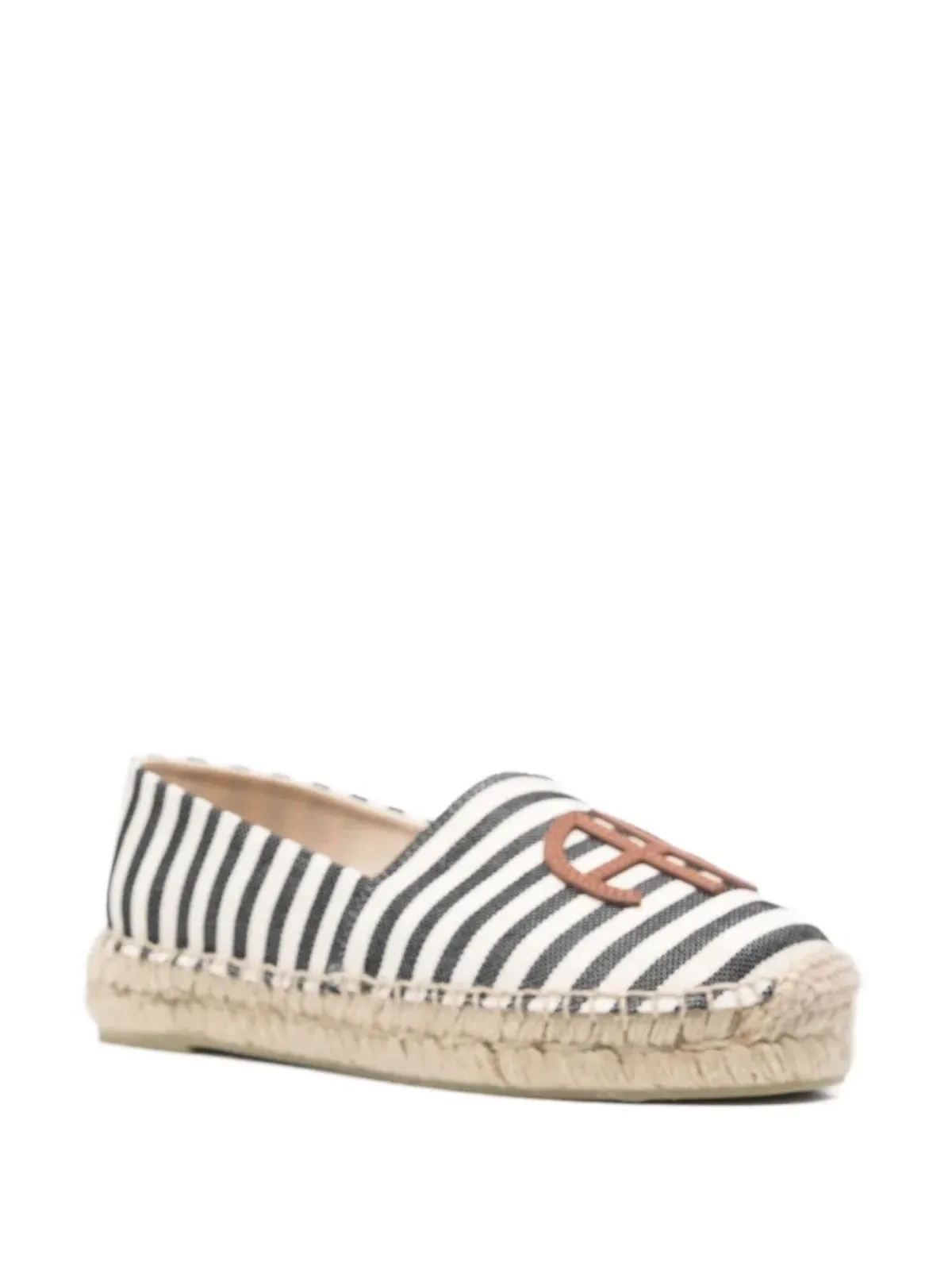 ANINE BING Paloma striped logo espadrilles - Black - 画像2