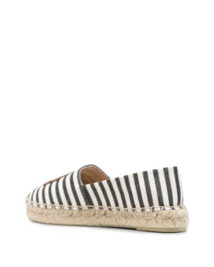 ANINE BING Paloma striped logo espadrilles - Black - サムネイル3