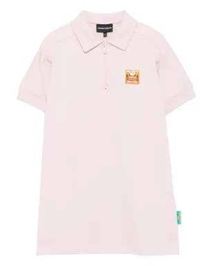 Emporio Armani Kids ASVコットンワンピース - ピンク - サムネイル1