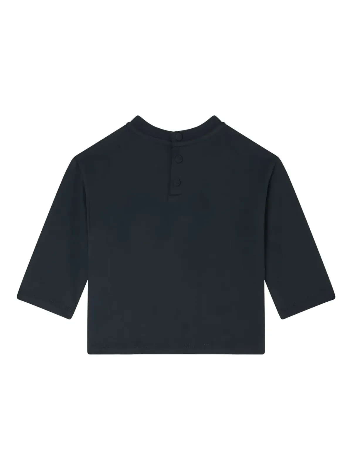 Emporio Armani Kids eagle-logo long-sleeved T-shirt - Black - 画像2