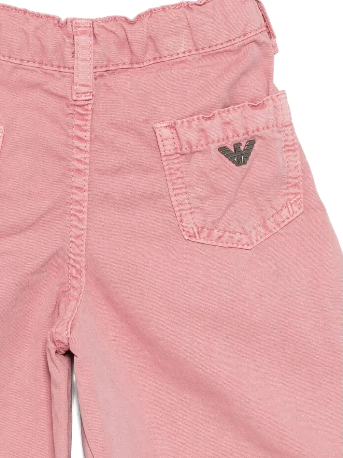 Emporio Armani Kids ロゴアップリケショーツ ピンク - 画像3