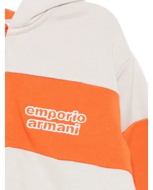 Emporio Armani Kids ロゴ刺繍ストライプパーカー - サムネイル3