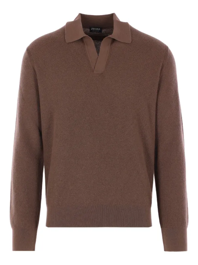 ZEGNA Zegna オープンカラーセーターの商品画像