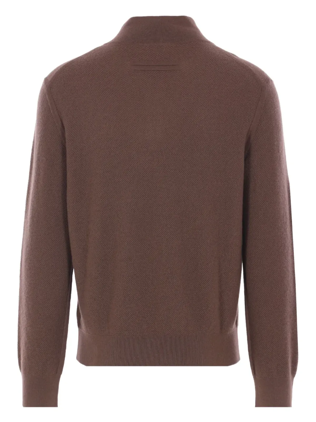 Zegna zip cashmere sweater - Brown - 画像2