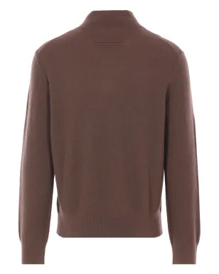 Zegna zip cashmere sweater - Brown - サムネイル2