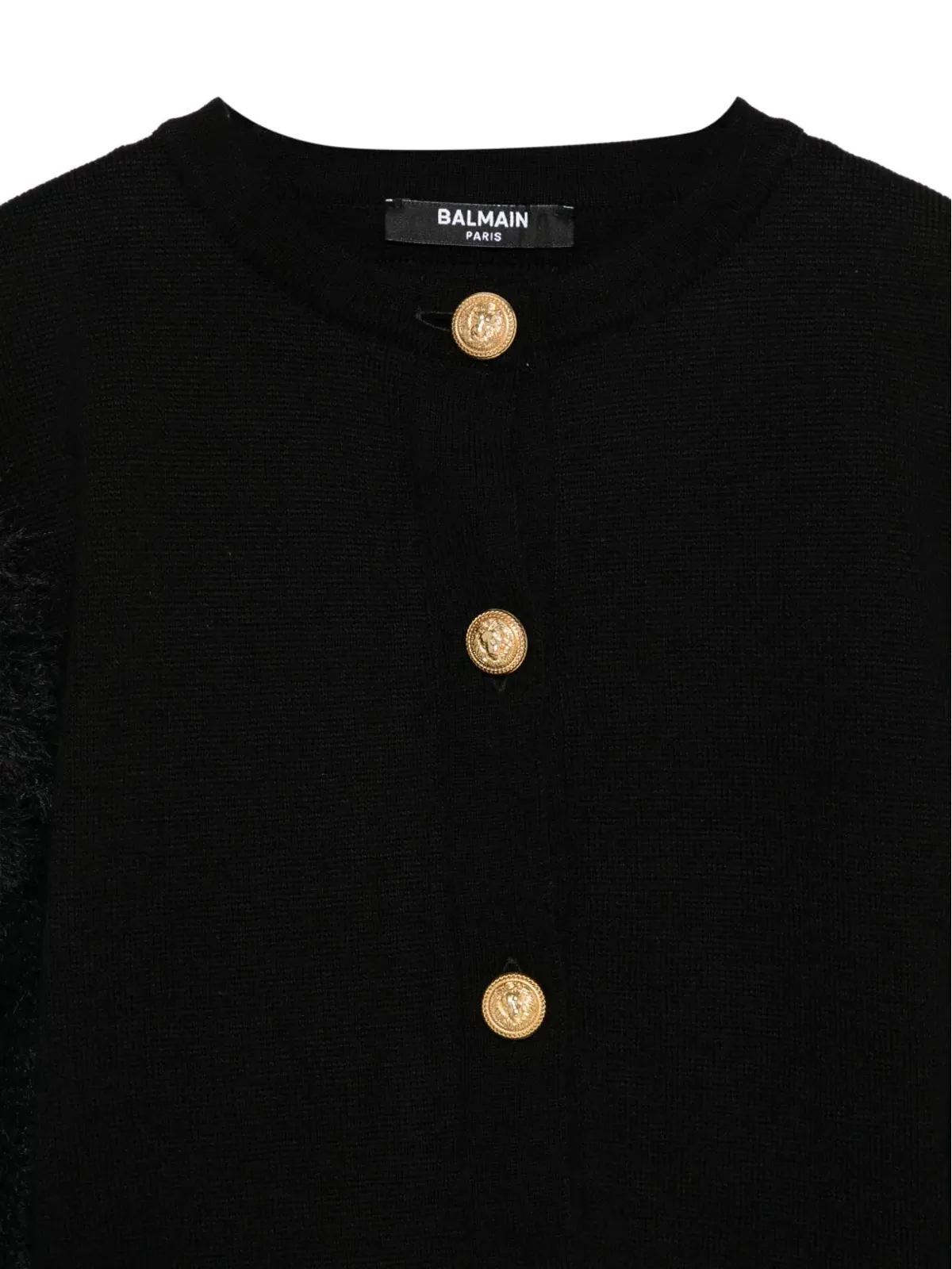 Balmain Kids フワフワ袖ボタン付きカーディガン - 画像3