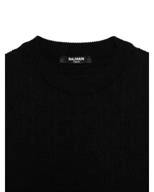 Balmain Kids テクスチャード クルーネック ジャンパー - サムネイル3