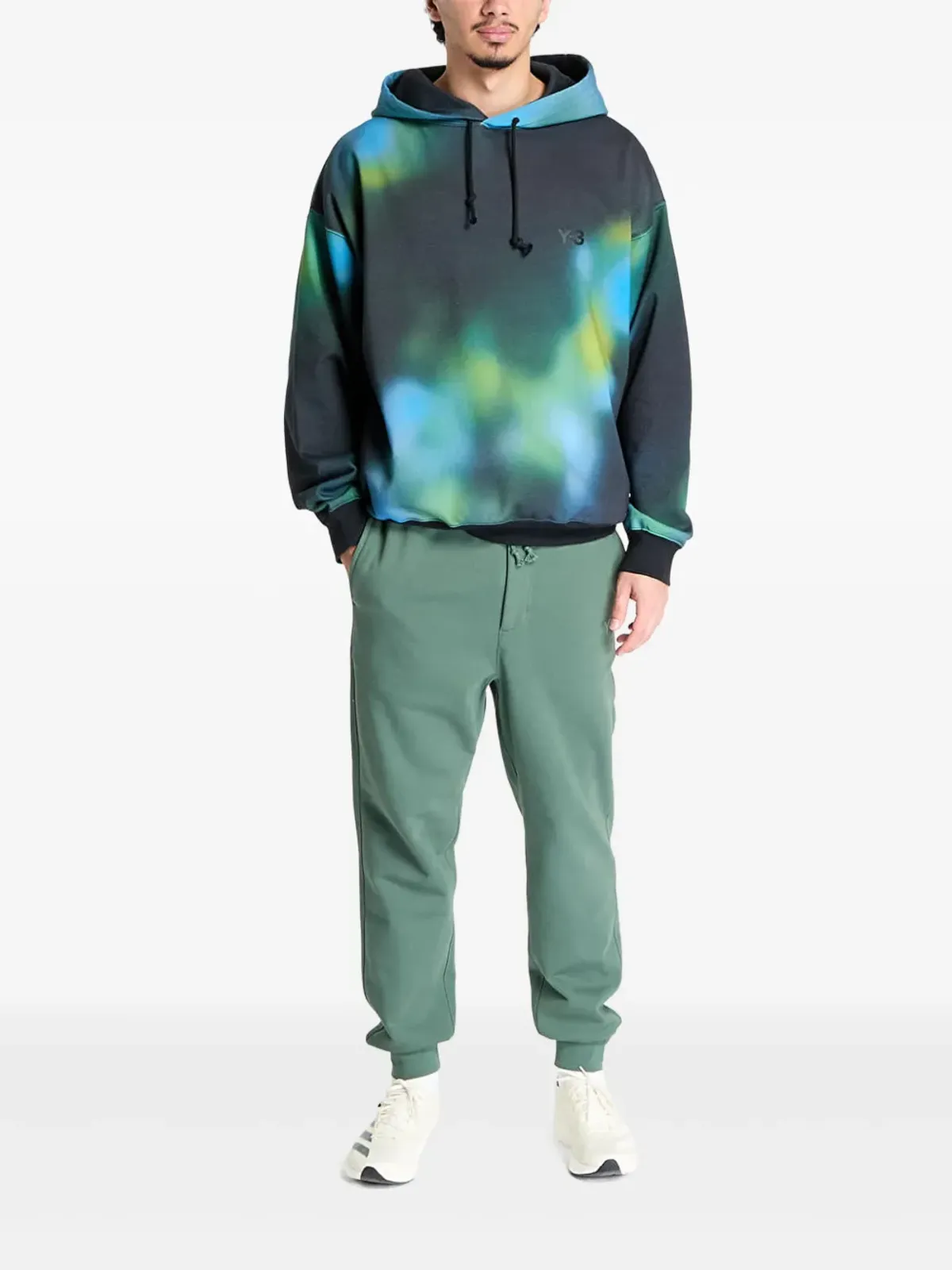 Y-3 カフド フレンチテリートラックパンツ - グリーン - 画像2