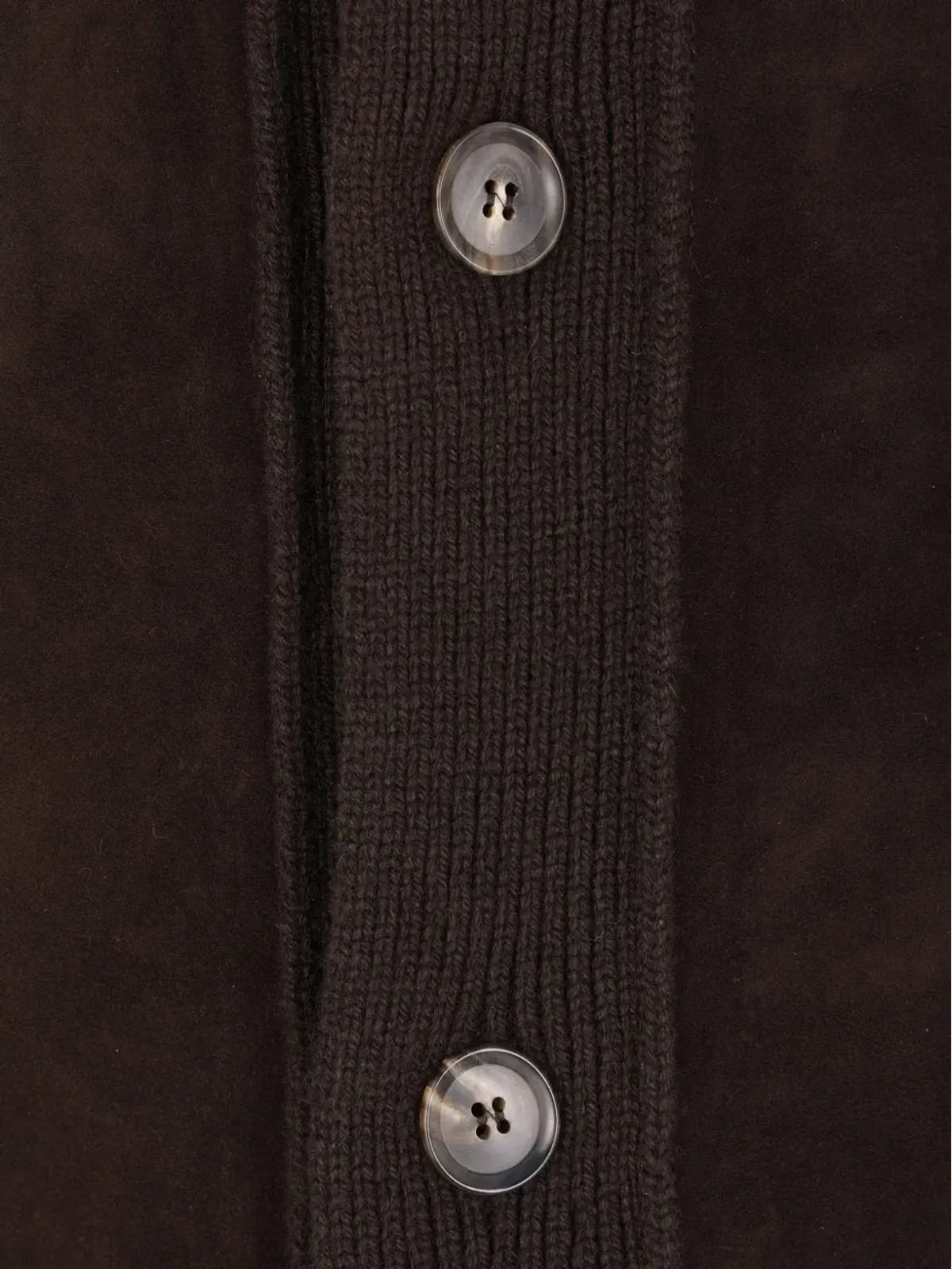 Zegna スエードパネル カーディガン - 画像4