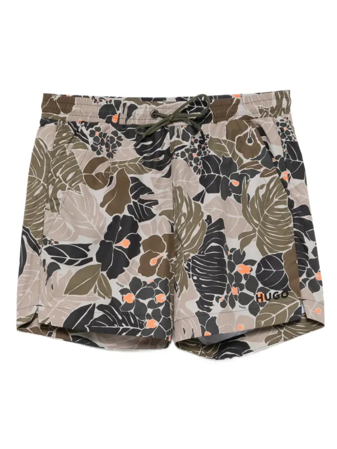 Hugo HUGO floral-print swim shorts - Greenの商品画像