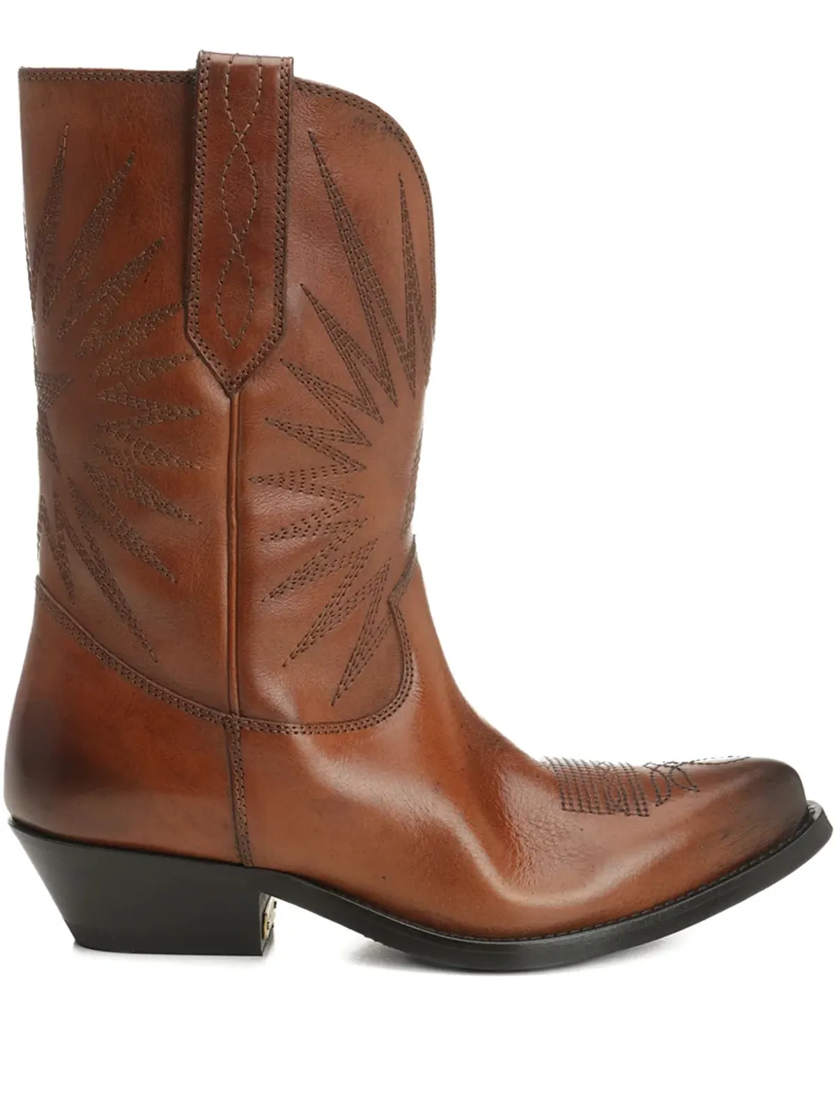 Golden Goose 星刺繍入りレザーブーツ - 画像1