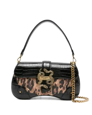 Just Cavalli ヘビーバックル レオパード柄ショルダーバッグ - サムネイル1