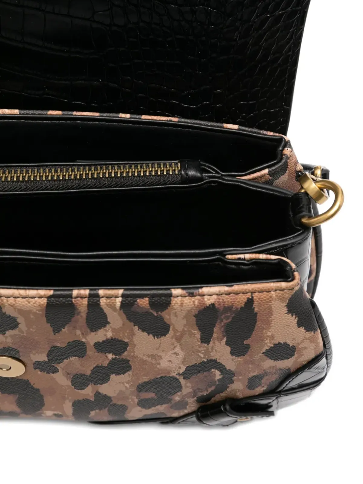 Just Cavalli ヘビーバックル レオパード柄ショルダーバッグ - 画像5