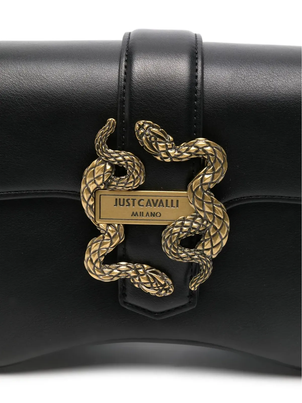 Just Cavalli レザーショルダーバッグ - 画像4