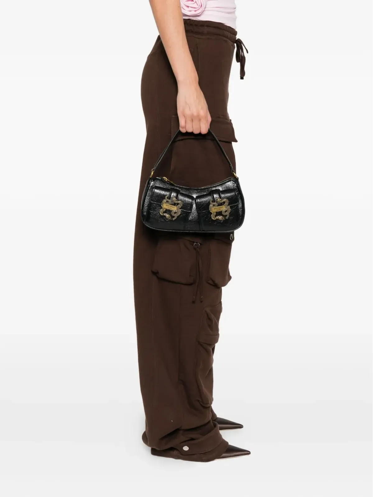 Just Cavalli スネークバックル ショルダーバッグ - 画像2