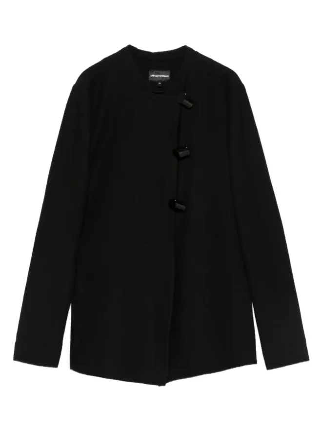 Emporio Armani Emporio Armani アシンメトリックファスニングジャケット - ブラックの商品画像
