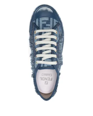 FENDI フレイデッドデニム トレーナー ブルー - サムネイル4