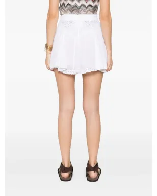 MARANT ÉTOILE Goldie レーストリム ミニスカート - ホワイト - サムネイル4