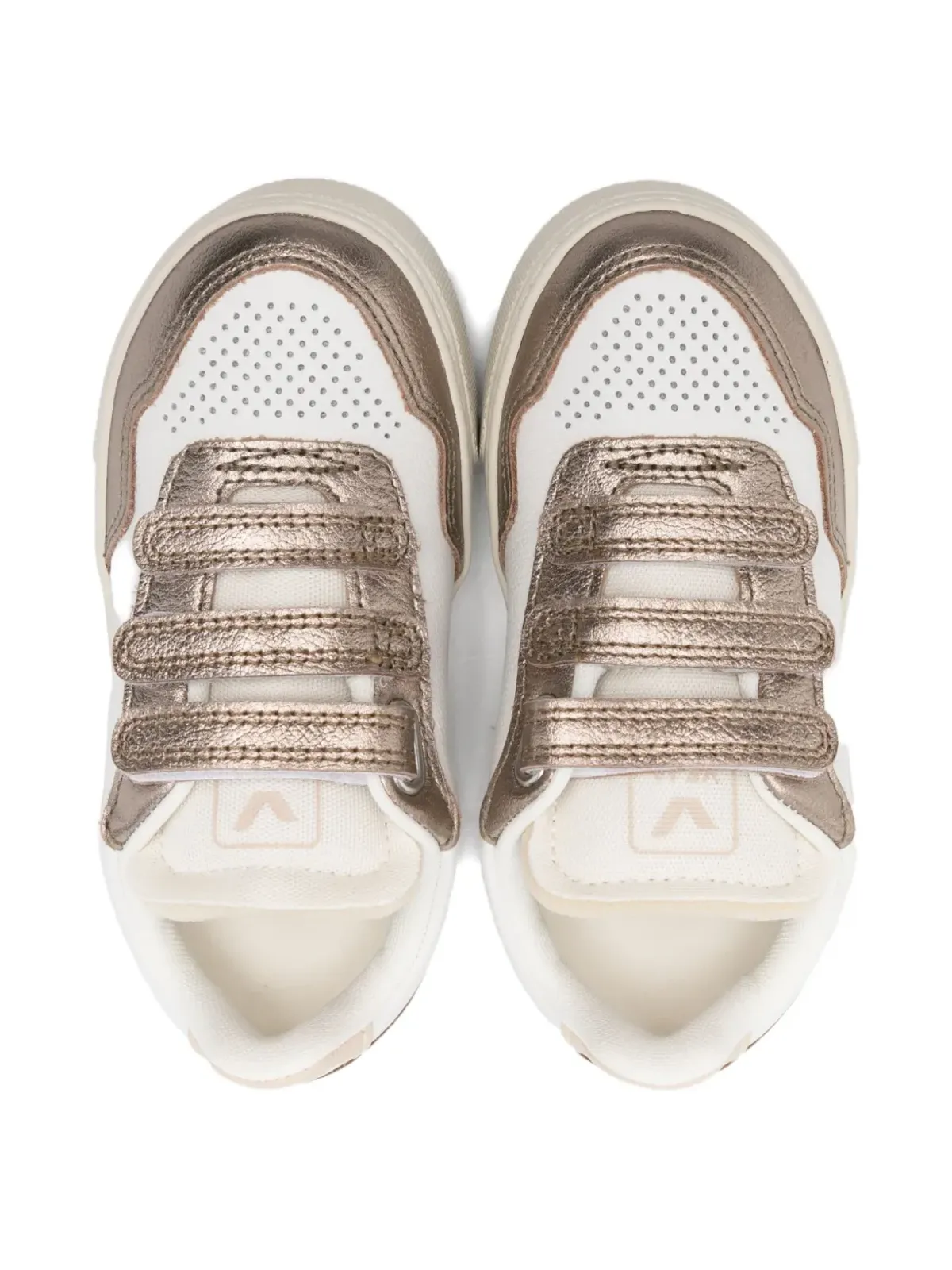 VEJA Kids leather strap sneakers - White - 画像3