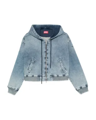 Diesel フード付きジップアップデニムジャケット - サムネイル1